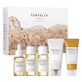 Centella Travel Kit, Korean Skin Care Set of 5, Travel Size | a Travel Size Skincare Gift Set with Toner, Serum, Oil Cleanser, Face Wash, and Moisturizer, Made with Madagascar Centella