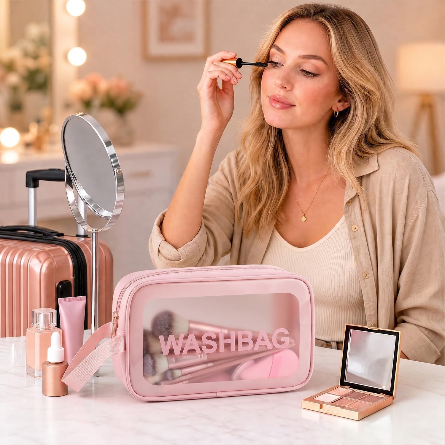 70Pcs Pink Makeup Brushes Set Professional Makeup Kit Multi-Functional Makeup Tool Set with Case Facial Makeup Accessories, Foundation Makeup Brush Kit Eye and Face Make up Brushes & Tools