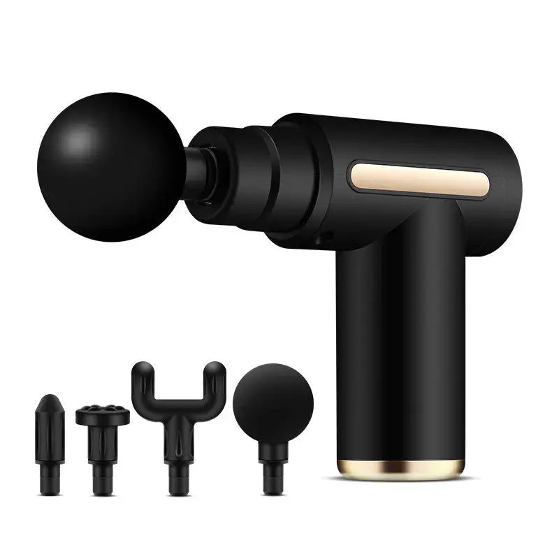 Multifunctional Body Massage Machine - Home Portable USB Rechargeable Massager, 6-Speed Adjustable Relaxing Fascia Gun, 4 Replaceable Heads, Ultra-Quiet Brushless Motor, for Muscle Recovery, Self Care Products, Gifts for Him, Multifunctional Bodymassage M