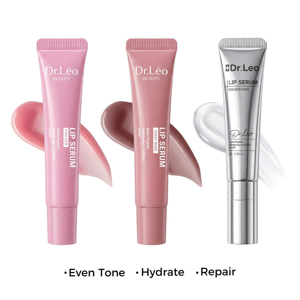 Dr.Leo Tinted Peptide Lip Serum – Brightens Dull-Looking Lips & Smooths Lip Lines, Sheer-To-Buildable Glossy Color + Hydrating Lip Care, Pink Dew / Toast Nude, 15G #Sohochic #Tiktokshopbacktoschool