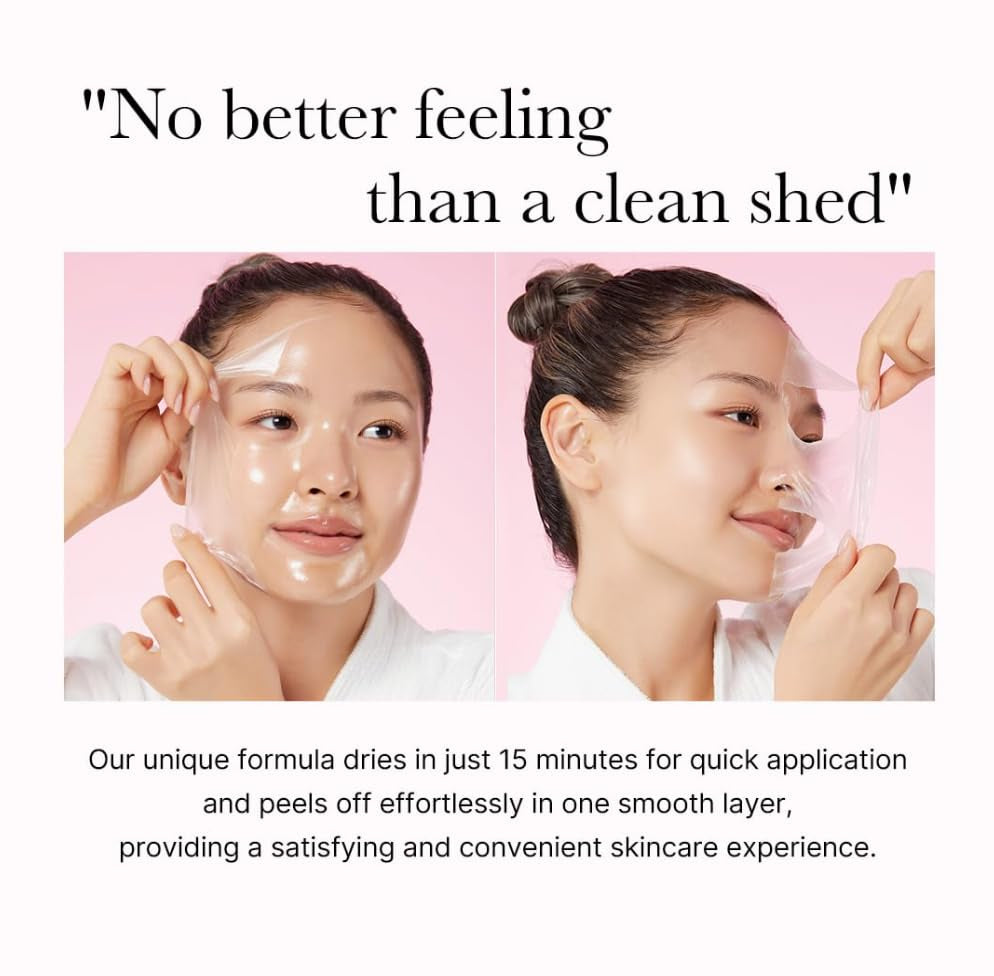 Wrapping Mask Collagen - Overnight Peel off Facial Mask | Elasticity & Hydration Care, Reduces Sagging & Dullness - Hydrolyzed Collagen for Glowing Skin, Korean Skin Care, 2.53 Fl.Oz