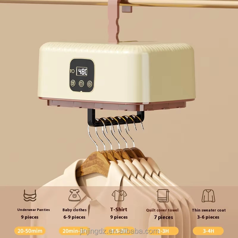 Wholesale Foldable Compact Mini Dryer Machine Headed Air Electric Clothes Dryer with Dryer Bag for Home Travel