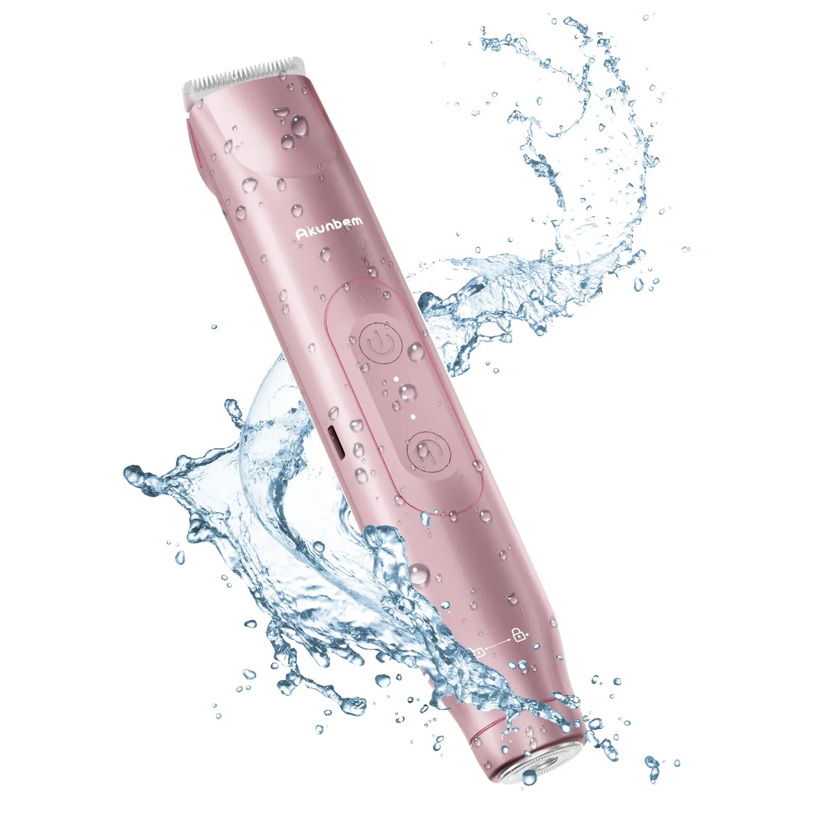 Akunbem Bikini Trimmer for Women, Electric Shaver and Razor Rechargeable 2-In-1 Body and Facial Epilator, Dual Heads for Painless Trimming of Pubic Hair, Face, Underarms and Legs, IPX7 Waterproof. Christmas Gift New Year Gift Shaving Grooming Tiktokshopba