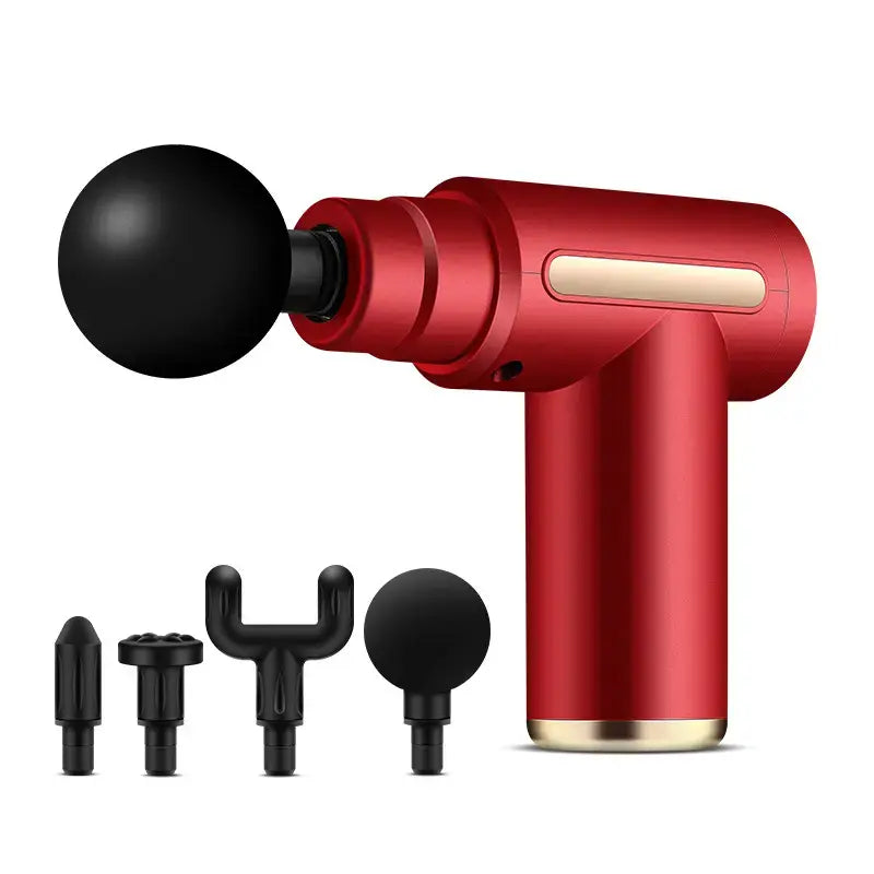 Multifunctional Body Massage Machine - Home Portable USB Rechargeable Massager, 6-Speed Adjustable Relaxing Fascia Gun, 4 Replaceable Heads, Ultra-Quiet Brushless Motor, for Muscle Recovery, Self Care Products, Gifts for Him, Multifunctional Bodymassage M