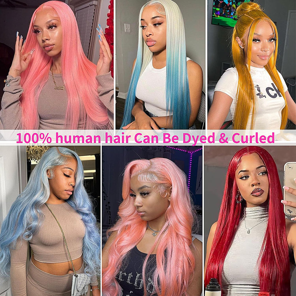 Blonde 613 Lace Front Wig Human Hair 13X4 HD Straight 26 Inch | 180% Density,Hd Transparent Lace Frontal Pre Plucked Natural Hairline,Brazilian Virgin Human Hair for Women