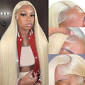 Blonde 613 Lace Front Wig Human Hair 13X4 HD Straight 26 Inch | 180% Density,Hd Transparent Lace Frontal Pre Plucked Natural Hairline,Brazilian Virgin Human Hair for Women