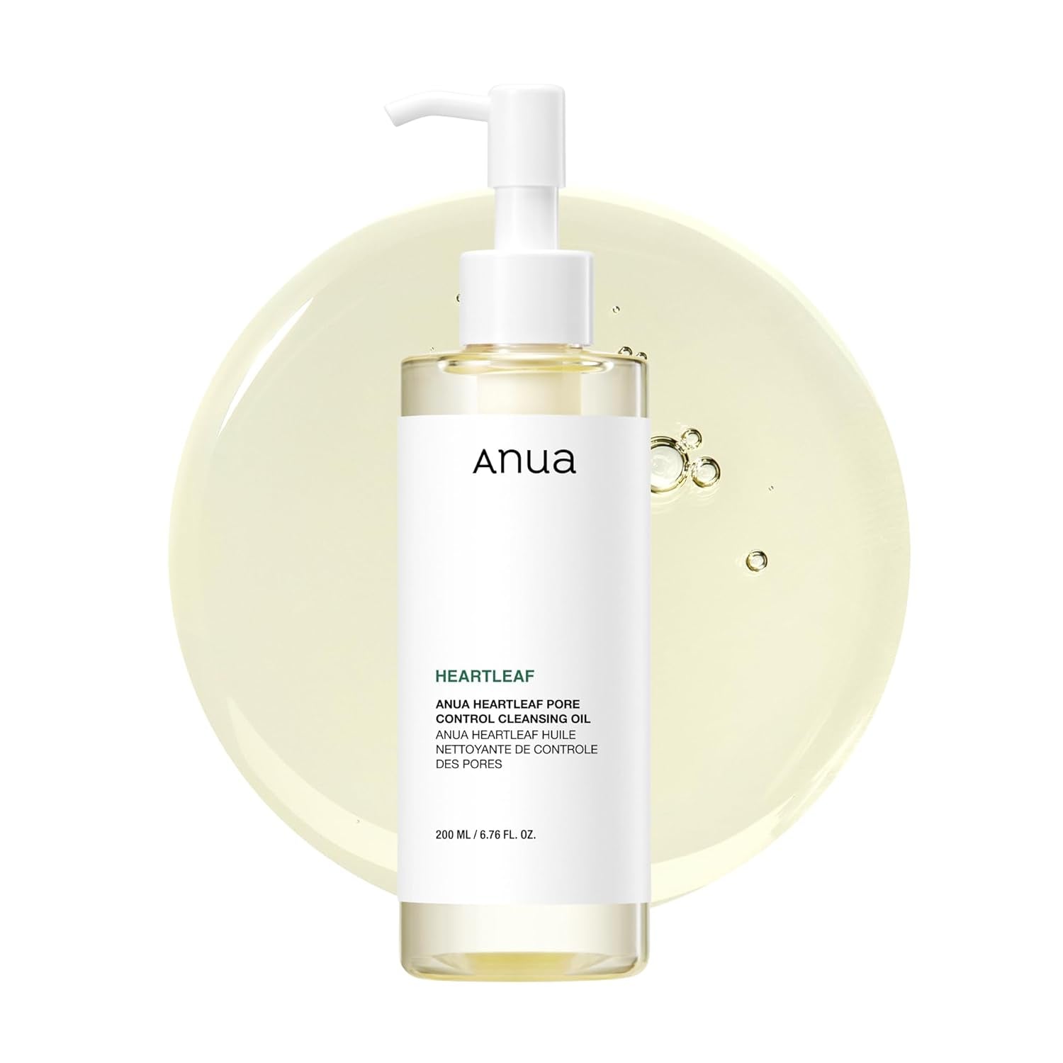 Heartleaf Pore Control Cleansing Oil, Korean Skincare, 6.76 Fl.Oz | Pore Cleanser, Sebum Care, Gentle Melting Oil Cleanser for Face, Safe for All Skin Type, Daily Hydrating Makeup Remover