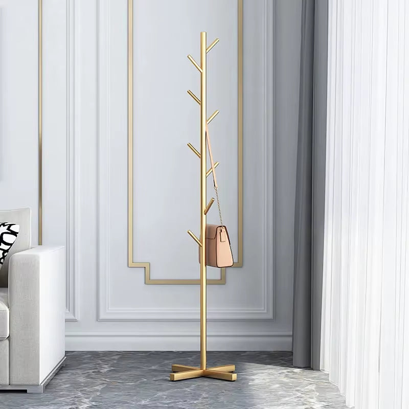 Household Clothes Hanger Floor-Standing Bedroom Simple Clothes Hanger Clothes Rack Popular Coat Rack Clothes Hanger Storage