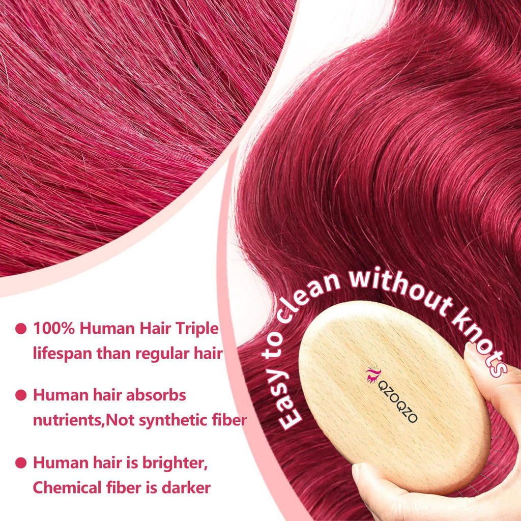 28 Inch Burgundy 13X6 Lace Front Wigs Human Hair HD 99J Wig | 180% Density,Body Wave Wig Pre Plucked with Natural Hairline,Glueless Wigs for Women