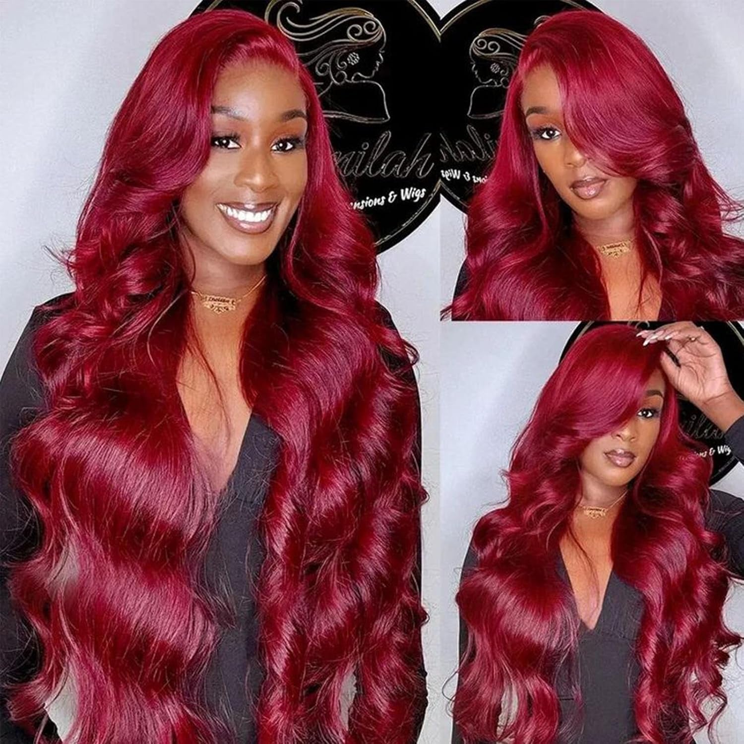28 Inch Burgundy 13X6 Lace Front Wigs Human Hair HD 99J Wig | 180% Density,Body Wave Wig Pre Plucked with Natural Hairline,Glueless Wigs for Women