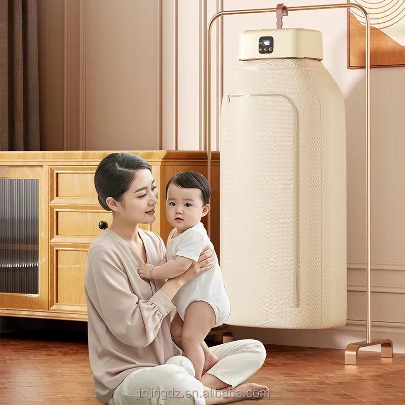 Wholesale Foldable Compact Mini Dryer Machine Headed Air Electric Clothes Dryer with Dryer Bag for Home Travel