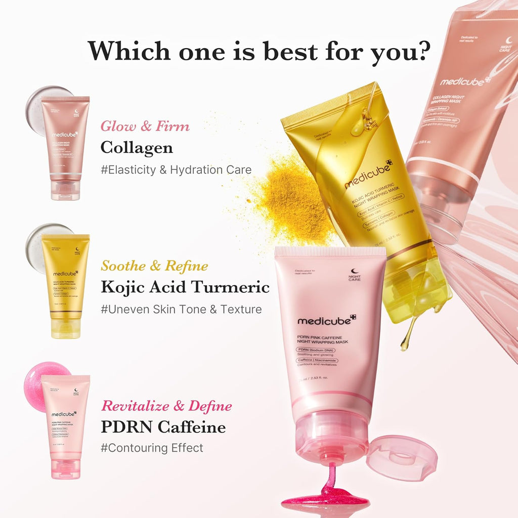Wrapping Mask Collagen - Overnight Peel off Facial Mask | Elasticity & Hydration Care, Reduces Sagging & Dullness - Hydrolyzed Collagen for Glowing Skin, Korean Skin Care, 2.53 Fl.Oz