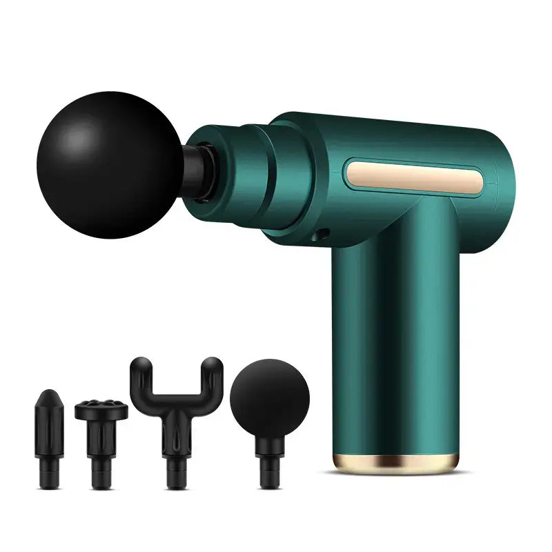 Multifunctional Body Massage Machine - Home Portable USB Rechargeable Massager, 6-Speed Adjustable Relaxing Fascia Gun, 4 Replaceable Heads, Ultra-Quiet Brushless Motor, for Muscle Recovery, Self Care Products, Gifts for Him, Multifunctional Bodymassage M