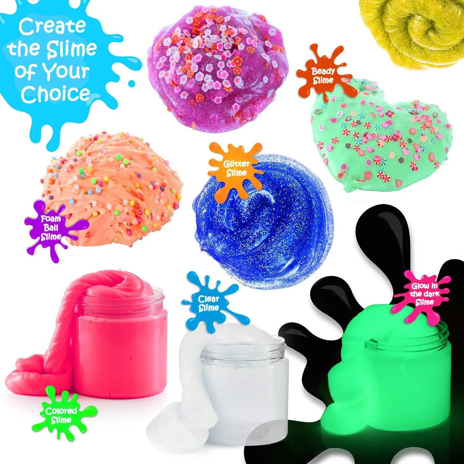 Stretch Crystal Slime Set Slime DIY Butter Slime Stress Relief Toy Children Slime Gift Set Colored Clay Slime Toys