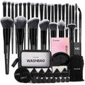 Makeup Brush Set 51 PCS Professional Makeup Brushes for Foundation Powder Concealers Eye Shadows Blending Blush Travel Make up Brush Kit (Black)