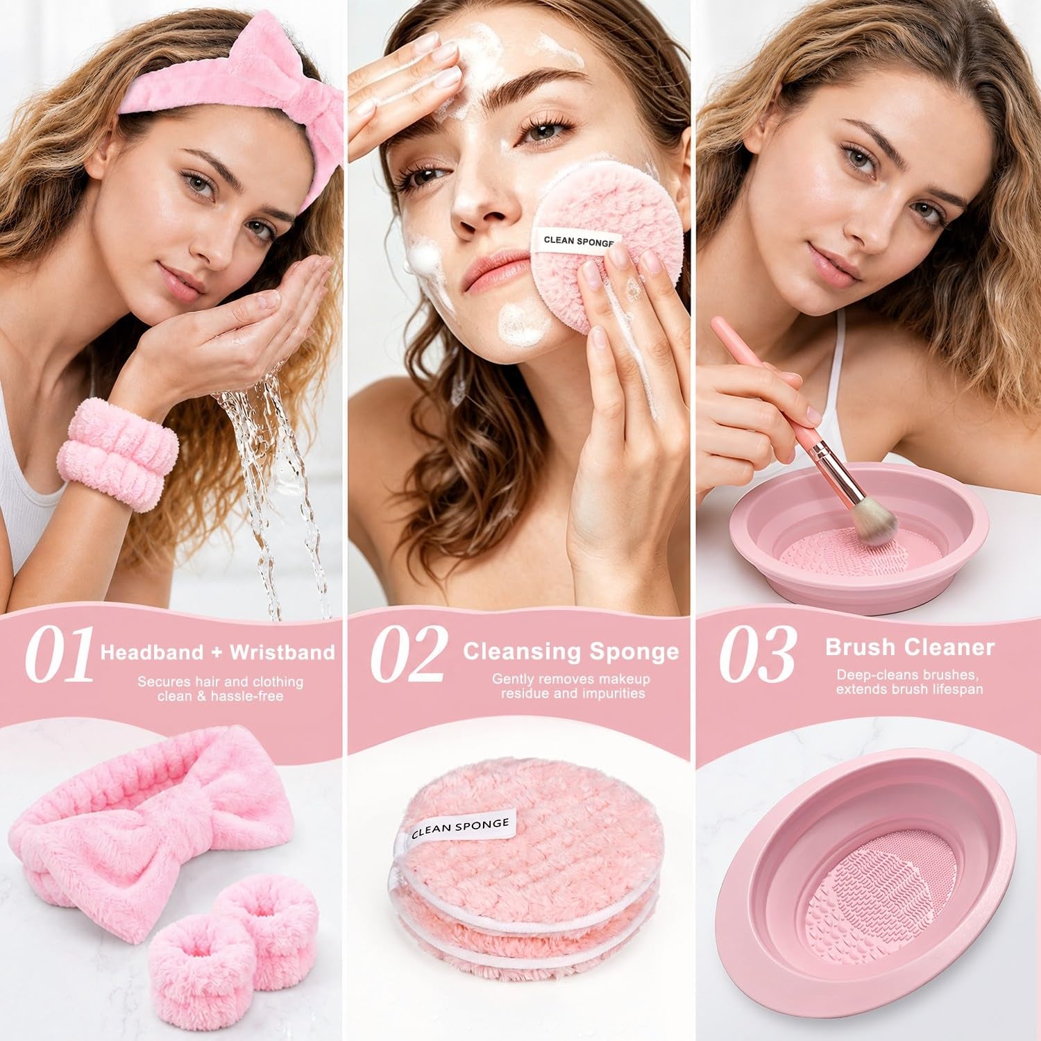70Pcs Pink Makeup Brushes Set Professional Makeup Kit Multi-Functional Makeup Tool Set with Case Facial Makeup Accessories, Foundation Makeup Brush Kit Eye and Face Make up Brushes & Tools